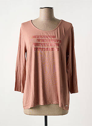 T-shirt sérigraphie manches 3/4 rose BROADWAY femme