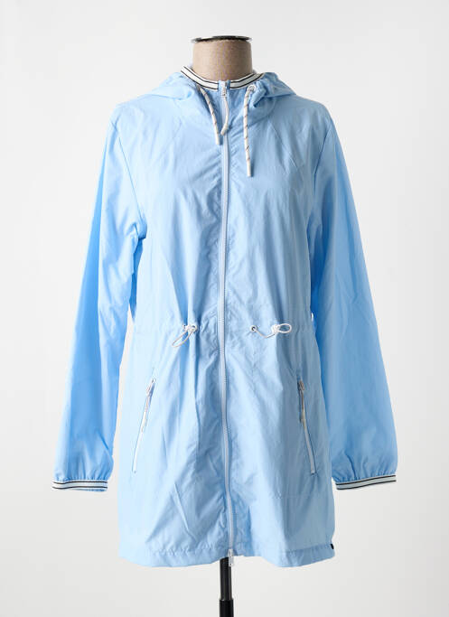 Imperméable manches longues a capuche bleu BROADWAY femme