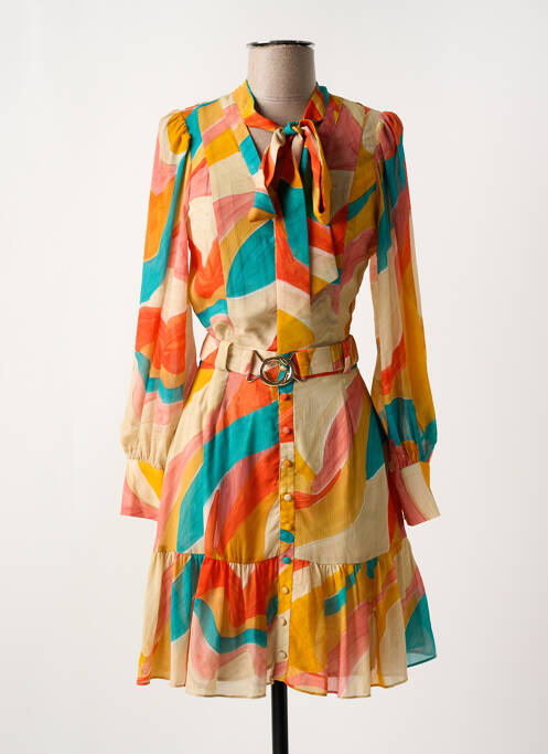 Robe courte orange SYMBIOSE pour femme