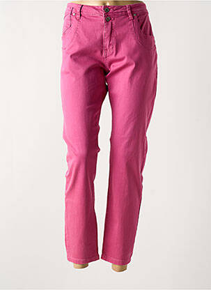 Jeans coupe slim stretch taille normale rose BROADWAY femme