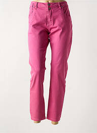 Jeans coupe slim stretch taille normale rose BROADWAY femme