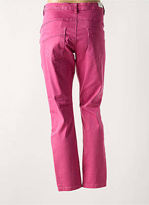 Jeans coupe slim stretch taille normale rose BROADWAY femme