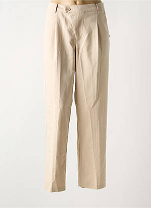 Pantalon droit stretch taille normale beige BROADWAY femme