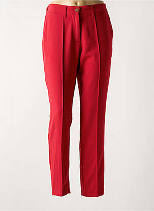 Pantalon slim taille élastique taille normale rouge BROADWAY femme