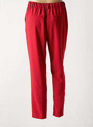 Pantalon slim taille élastique taille normale rouge BROADWAY femme