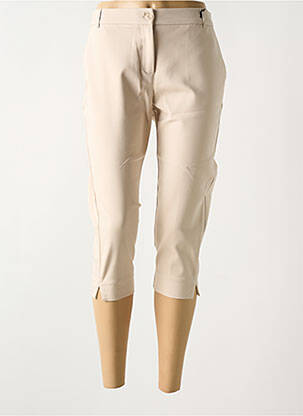 Pantacourt stretch taille normale beige BROADWAY femme