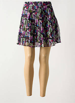 Jupe courte doublure violet SYMBIOSE femme
