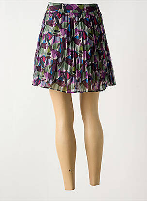 Jupe courte doublure violet SYMBIOSE femme