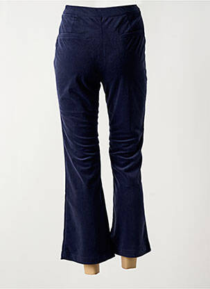 Pantalon 7/8 fermeture zippée sous rabat avec crochet taille normale bleu THE KORNER femme