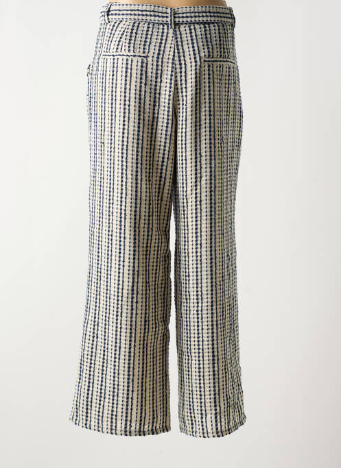 Pantalon large fermeture zippée sous rabat boutonné taille normale beige THE KORNER femme