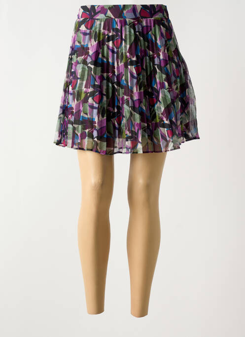 Jupe courte violet SYMBIOSE pour femme