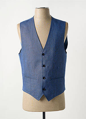 Gilet sans manche tissage chiné bleu CH. K. WILLIAMS homme
