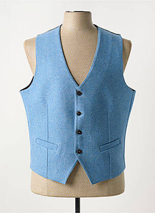Gilet sans manche tissage chiné bleu CH. K. WILLIAMS homme
