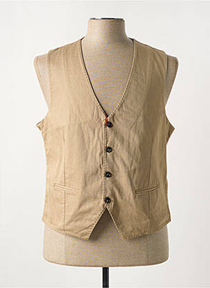 Gilet sans manche poches beige MAISON WOOLIES homme