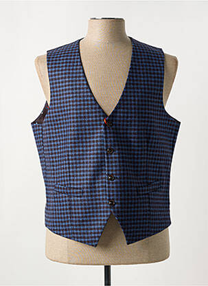 Gilet sans manche poches bleu MAISON WOOLIES homme