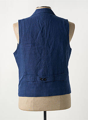 Gilet sans manche coupe cintrée bleu MAISON WOOLIES homme
