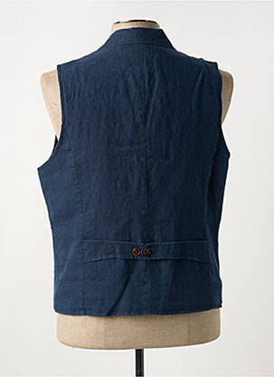 Gilet sans manche coupe cintrée bleu fonce MAISON WOOLIES homme
