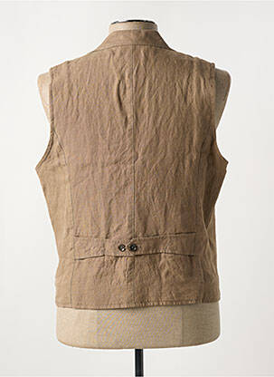 Gilet sans manche coupe cintrée marron MAISON WOOLIES homme