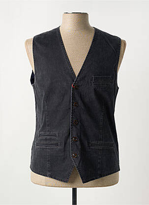 Gilet sans manche tissage chiné noir CH. K. WILLIAMS homme