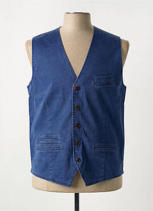 Gilet sans manche tissage chiné bleu CH. K. WILLIAMS homme