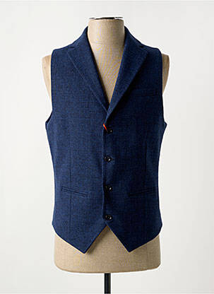Gilet sans manche bleu MAISON WOOLIES pour homme