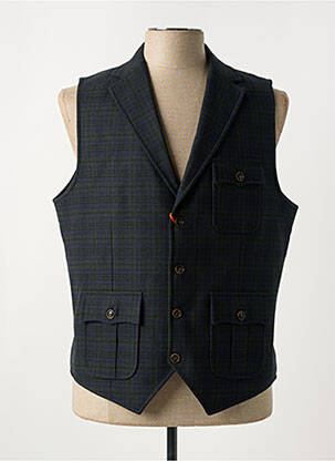 Gilet sans manche vert MAISON WOOLIES pour homme