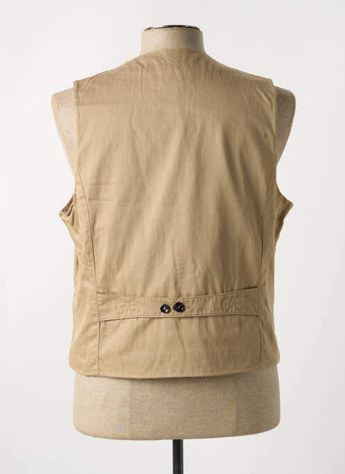 Gilet sans manche poches beige MAISON WOOLIES homme