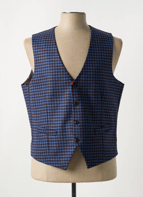 Gilet sans manche poches bleu MAISON WOOLIES homme