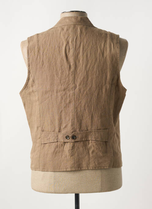 Gilet sans manche coupe cintrée marron MAISON WOOLIES homme