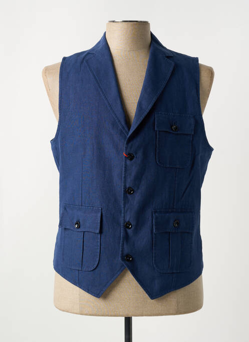 Gilet sans manche bleu MAISON WOOLIES pour homme