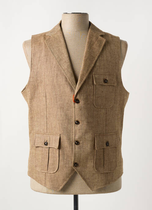 Gilet sans manche marron MAISON WOOLIES pour homme