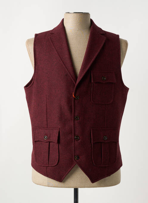 Gilet sans manche rouge MAISON WOOLIES pour homme