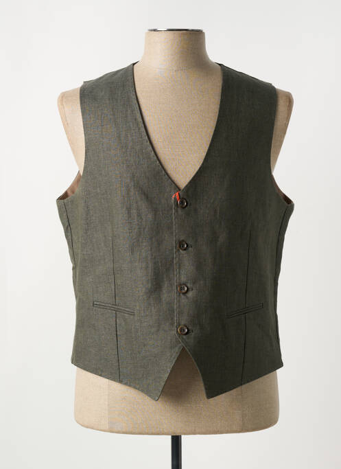 Gilet sans manche vert MAISON WOOLIES pour homme