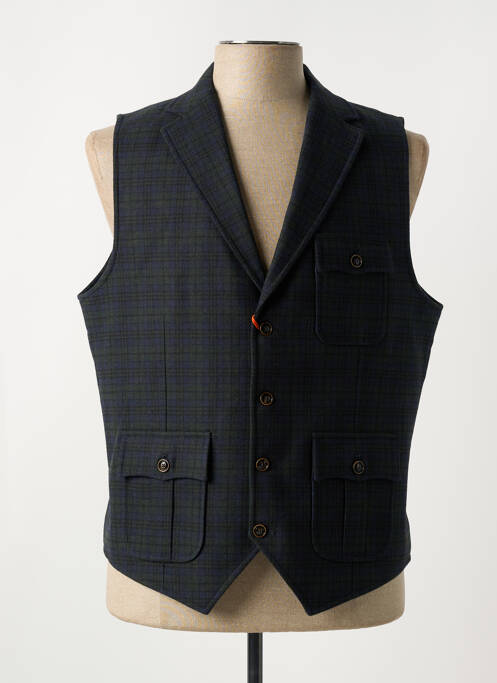 Gilet sans manche vert MAISON WOOLIES pour homme