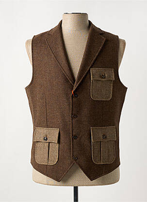 Gilet sans manche poches marron fonce CH. K. WILLIAMS homme