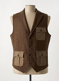 Gilet sans manche poches marron fonce CH. K. WILLIAMS homme