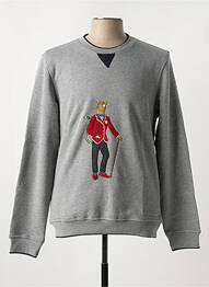 Pull col rond manches longues gris CH. K. WILLIAMS homme