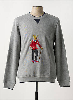 Pull col rond manches longues gris CH. K. WILLIAMS homme