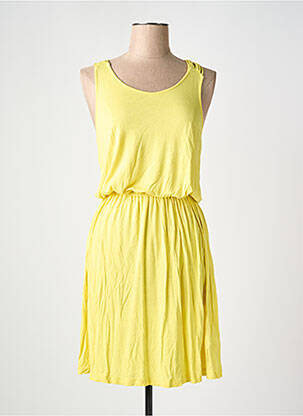 Robe mi-longue sans manche sans manche jaune VILA femme