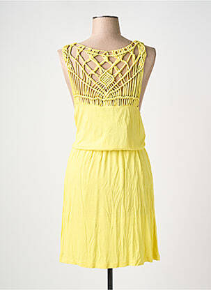 Robe mi-longue sans manche sans manche jaune VILA femme