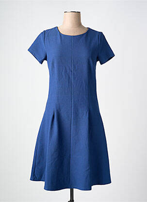 Robe mi-longue manches courtes manches courtes bleu STREET ONE femme