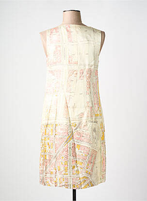 Robe mi-longue imprimé fantaisie sans manche beige NICE THINGS femme