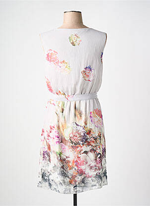 Robe mi-longue imprimé fleurs sans manche gris STREET ONE femme