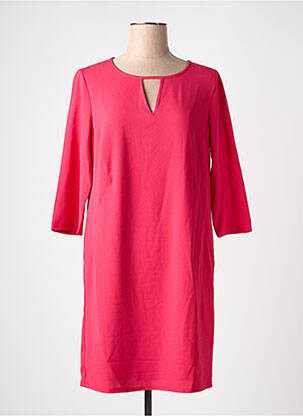 Robe mi-longue manches 3/4 manches 3/4 rose STREET ONE femme