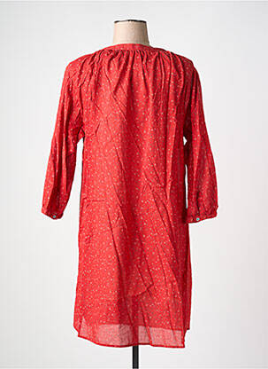 Robe mi-longue manches 3/4 manches 3/4 rouge BOHEMIAN CHIQUE femme