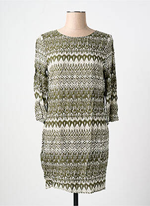 Robe courte manches 3/4 manches 3/4 vert VILA femme