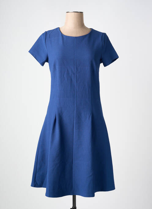 Robe mi-longue manches courtes manches courtes bleu STREET ONE femme