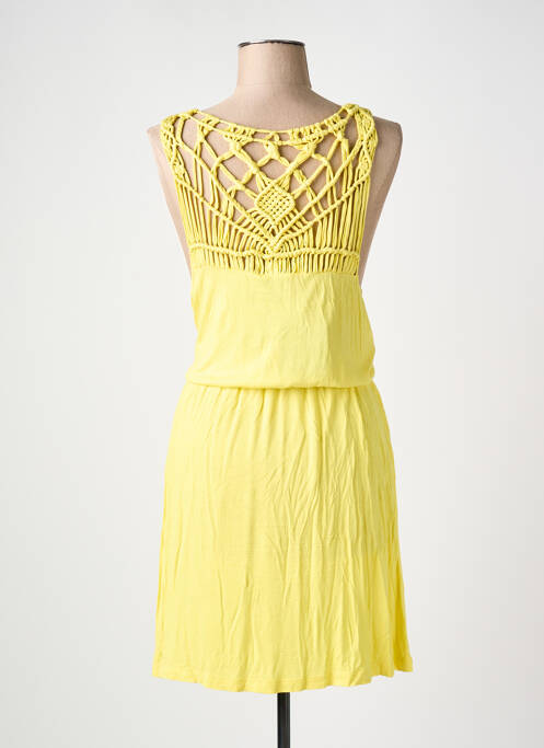 Robe mi-longue jaune VILA pour femme
