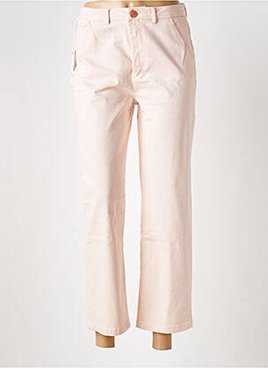 Pantalon 7/8 taille à pinces taille normale rose REIKO femme