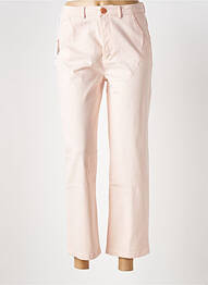 Pantalon 7/8 taille à pinces taille normale rose REIKO femme